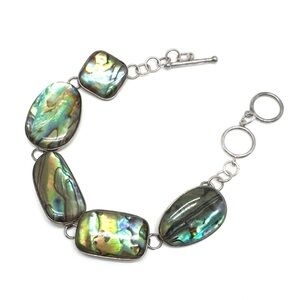 Sterling Silver and Abalone Shell Bracelet by Lucas Lameth